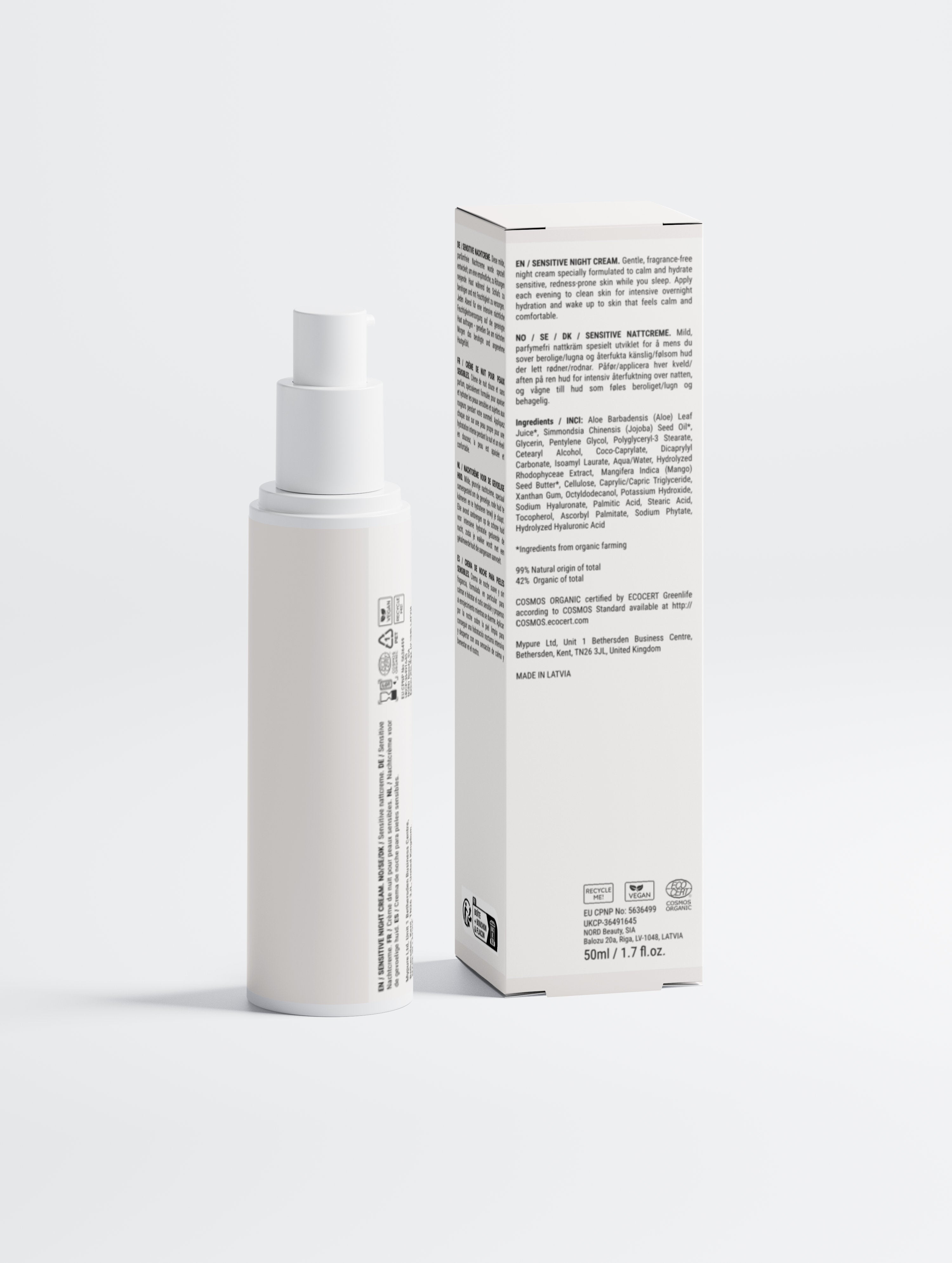 Sensitive Skin Overnight Cream, Fragrance-Free